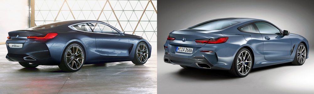 BMW 8 Series Coupé: concept vs. production