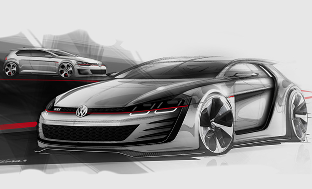 The Volkswagen Golf Design Vision GTI will pack 370 kW