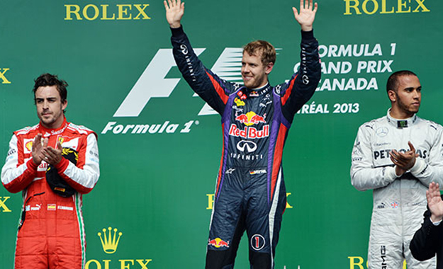 Sebastian Vettel netted his first ever Canadian GP win