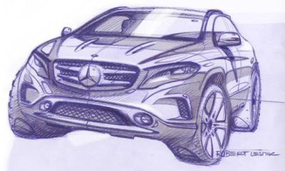 Front sketch of Mercedes-Benz GLA