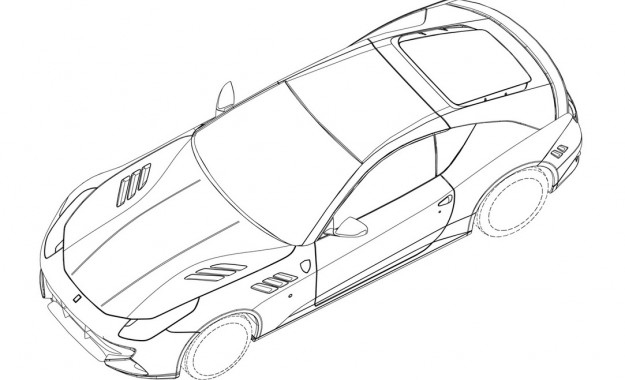 Patent sketches of a mystery Ferrari have hit the web