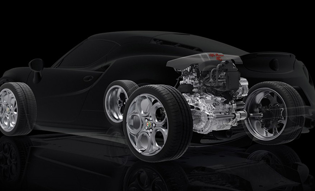Currently Alfa's most potent engine, the 177 kW 1,75-litre turbopetrol in the 4C