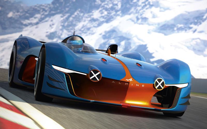 Renault-Alpine racer in virtual action