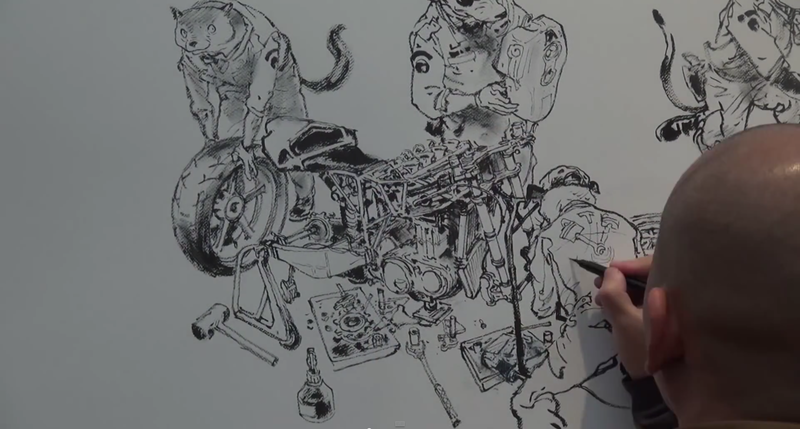 Amazing Freehand Drawing of a Typical Day in the Workshop [Video]