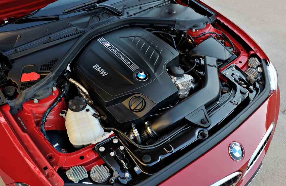 BMW M235i engine bay