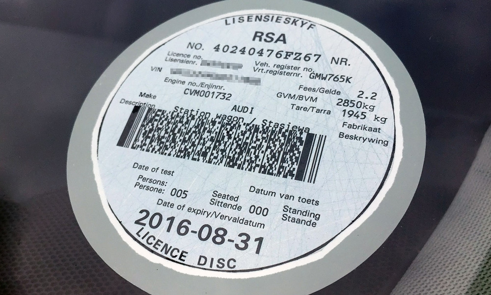 Licence disc