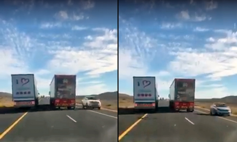 Truck overtaking on the N1