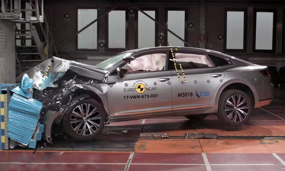 Volkswagen Arteon scores five stars in Euro NCAP crash-test.