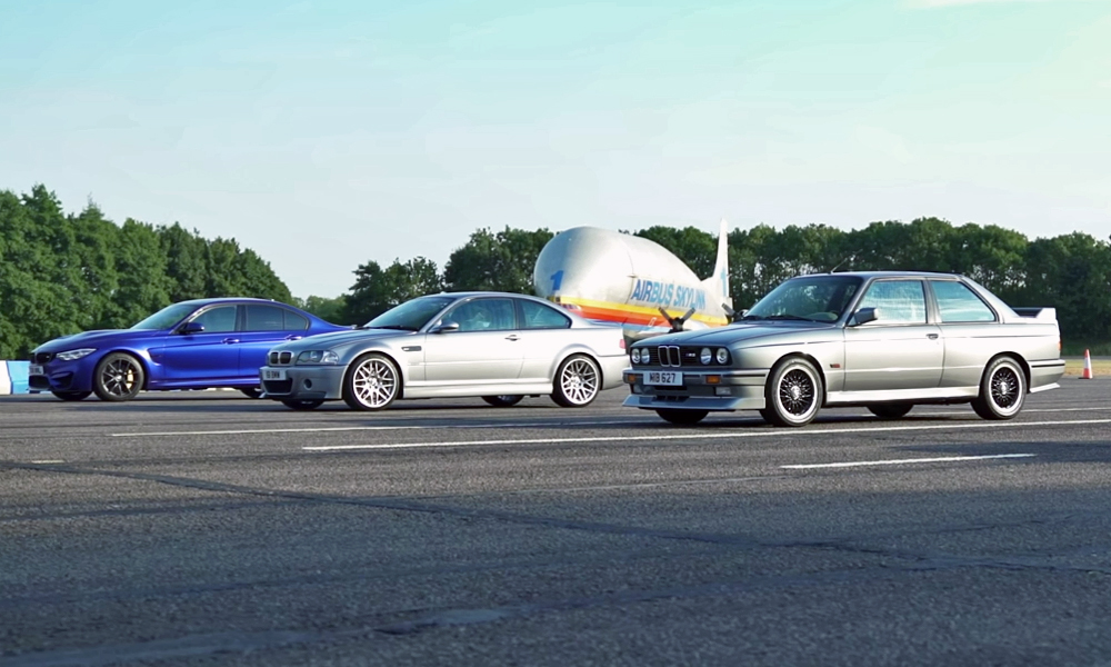 BMW M3 generations drag race