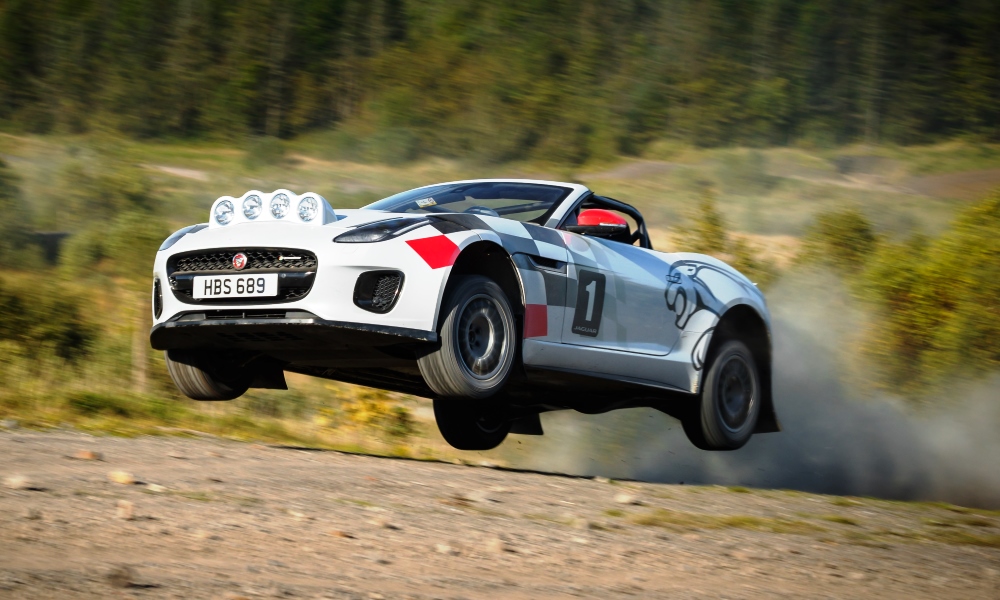 Jaguar F-Type Rally jump