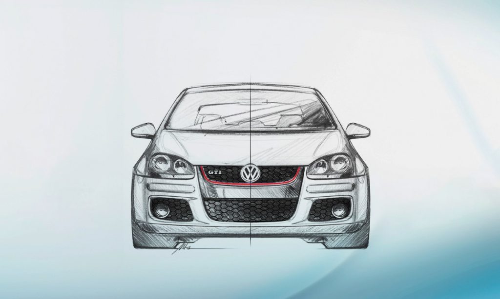Volkswagen Golf GTI mk5 sketch