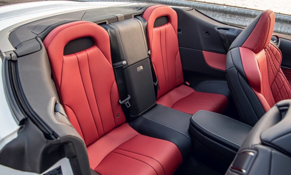 Lexus LC500 Convertible rear seats