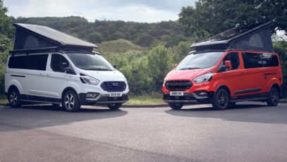 Ford Transit Custom Nugget trail and active