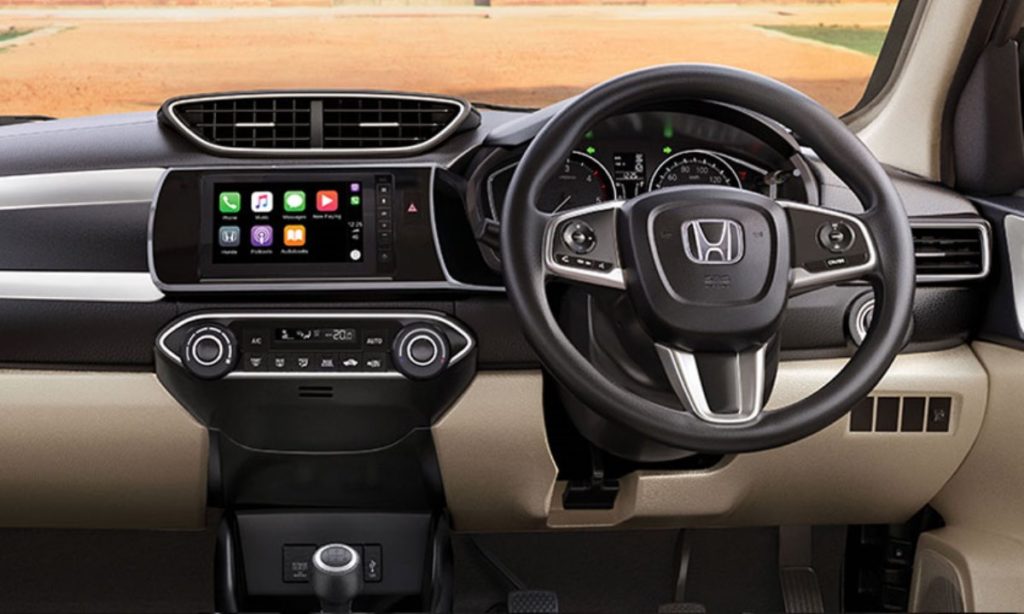 Honda Amaze facelift dashboard