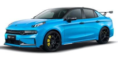 Lynk & Co 03+ Cyan Edition front quarter