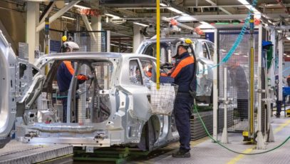 Volvo production halted