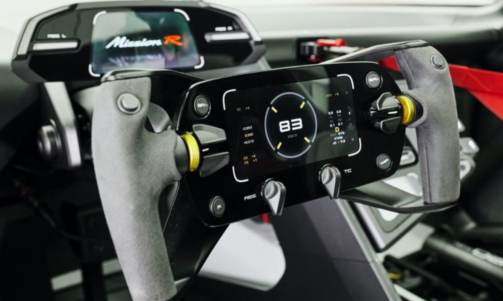 Porsche Mission R concept study steering