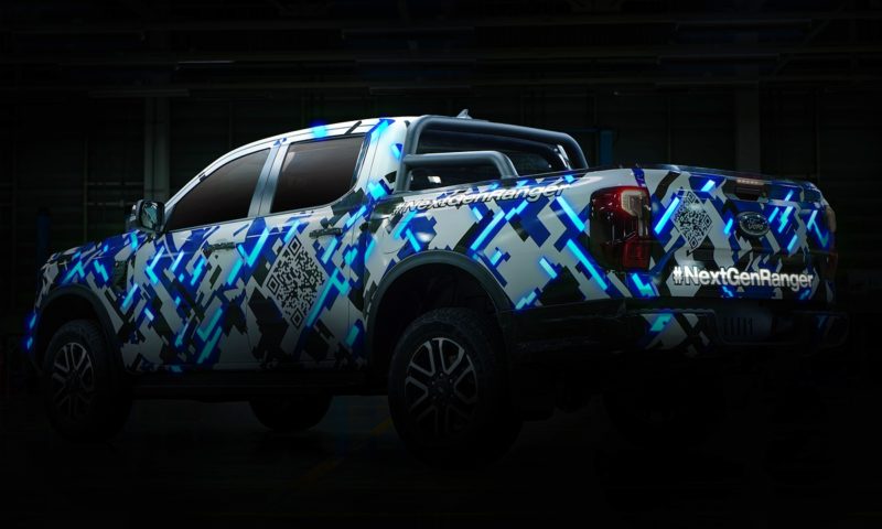 Next-gen Ford Ranger officially teased with optical illusion camouflage