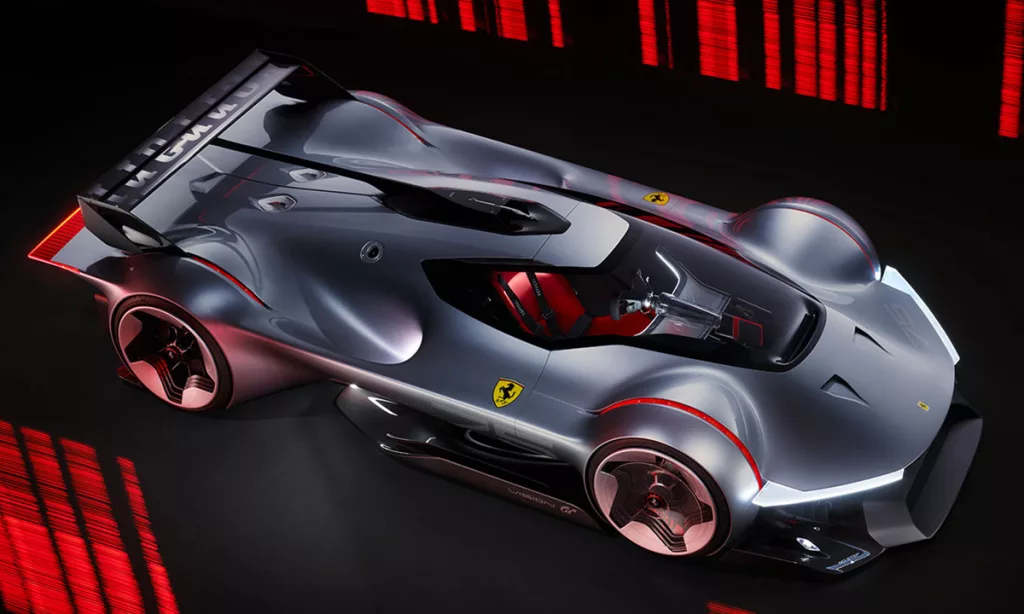 Ferrari’s latest Vision Gran Turismo takes to the track… virtually